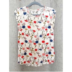 Floral cap sleeve blouse size small
